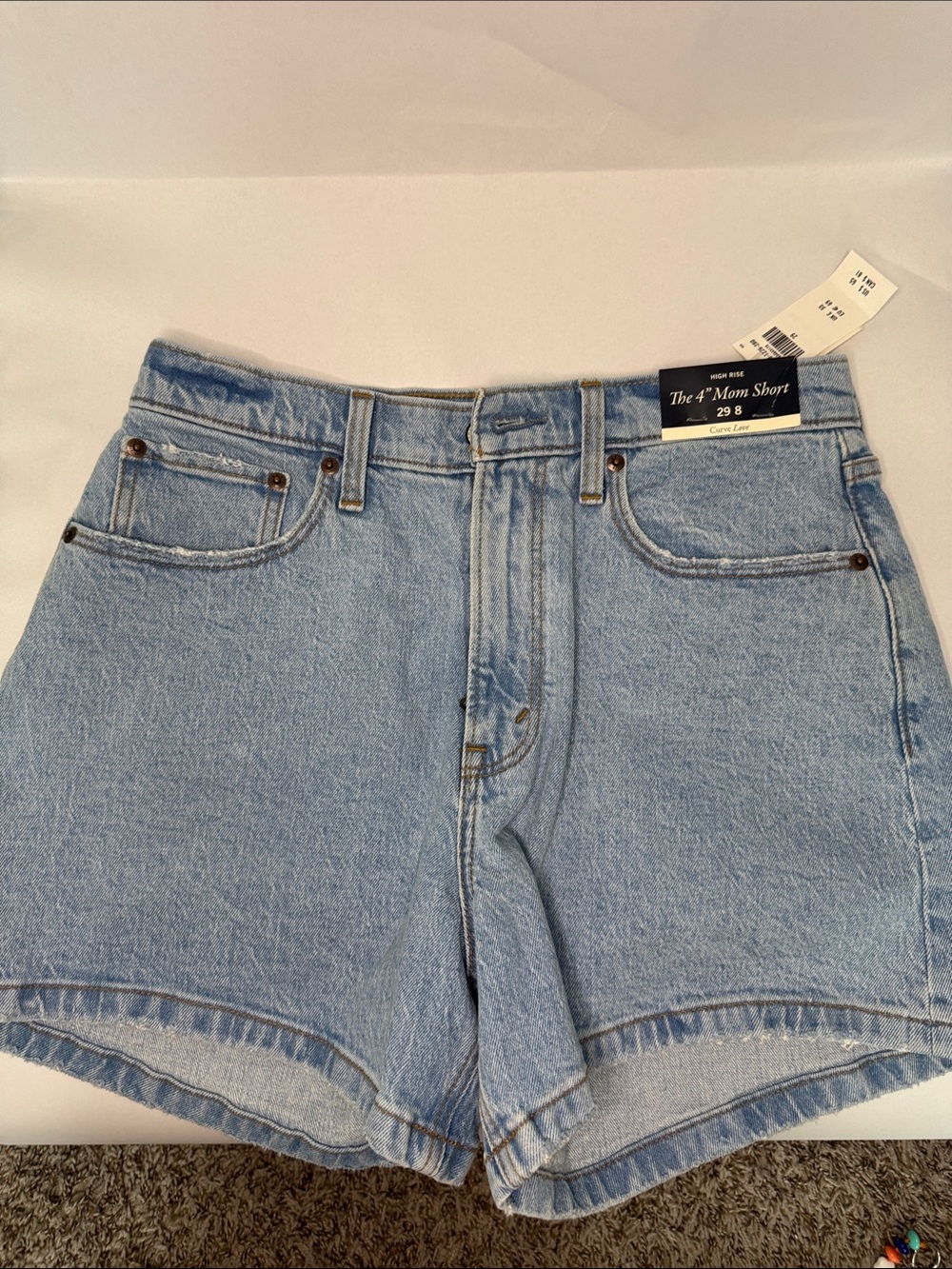 Abercrombie & Fitch Light Blue Denim Mom Shorts